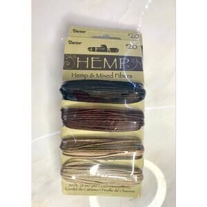 3 Darice Hemp Cord Sets #20 Earthy Colors Mix 4-Pack 360 Ft Total Craft Jewelry